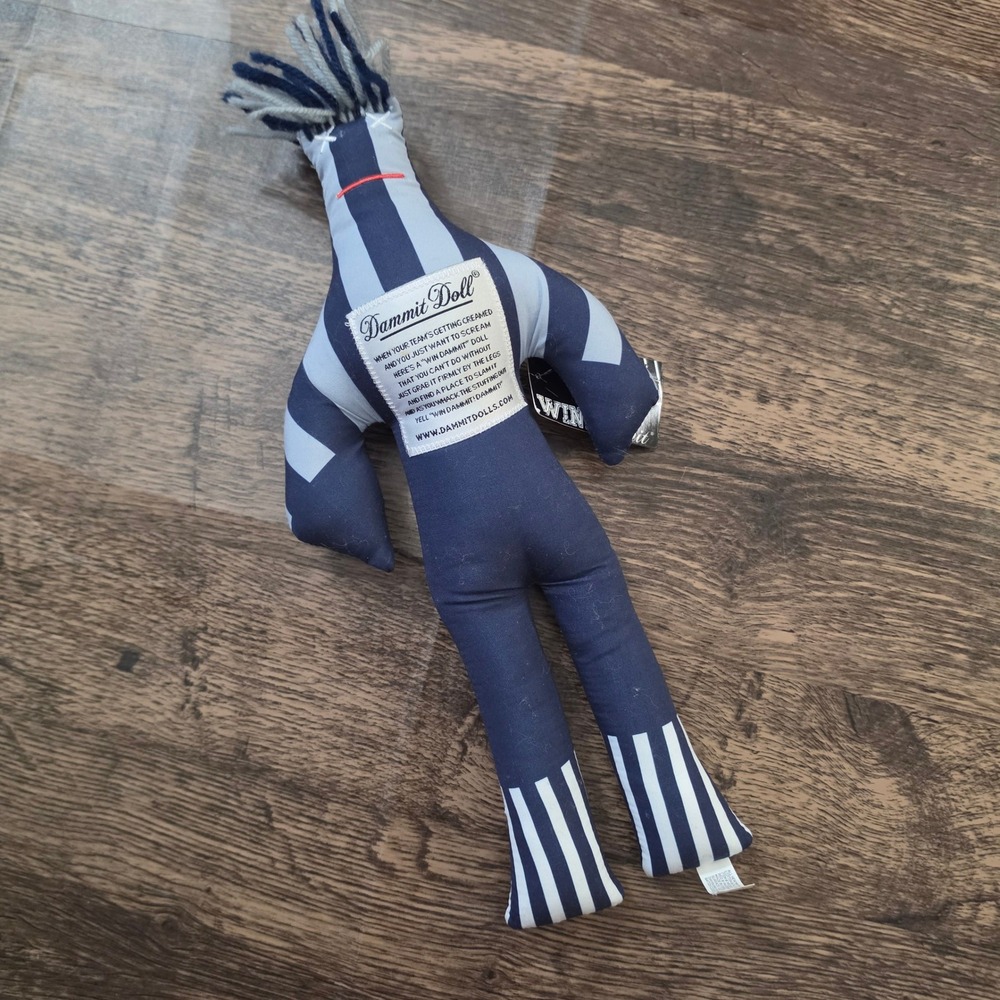DAMMIT DOLL Win Dammit Stress Relief Plush Navy Blue Cowboys Striped Sports
